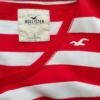 Hollister Rozmiar L Kolor Czerwony Pasy Dekolt U Bluzka Długi rękaw Materiał Bawełna 100%