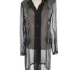 BLACKY DRESS Rozmiar 42/44 Kolor Czarny Kołnierz Tunika Zapinana Bluzka Długi rękaw