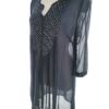 Monsoon Rozmiar 14 (42) Kolor Granatowy Split Crew Neck Tunika Bluzka Rękaw 3/4