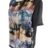 Warehouse Rozmiar L Kolor Czarny Crew Neck Bluzka Krótki rękaw