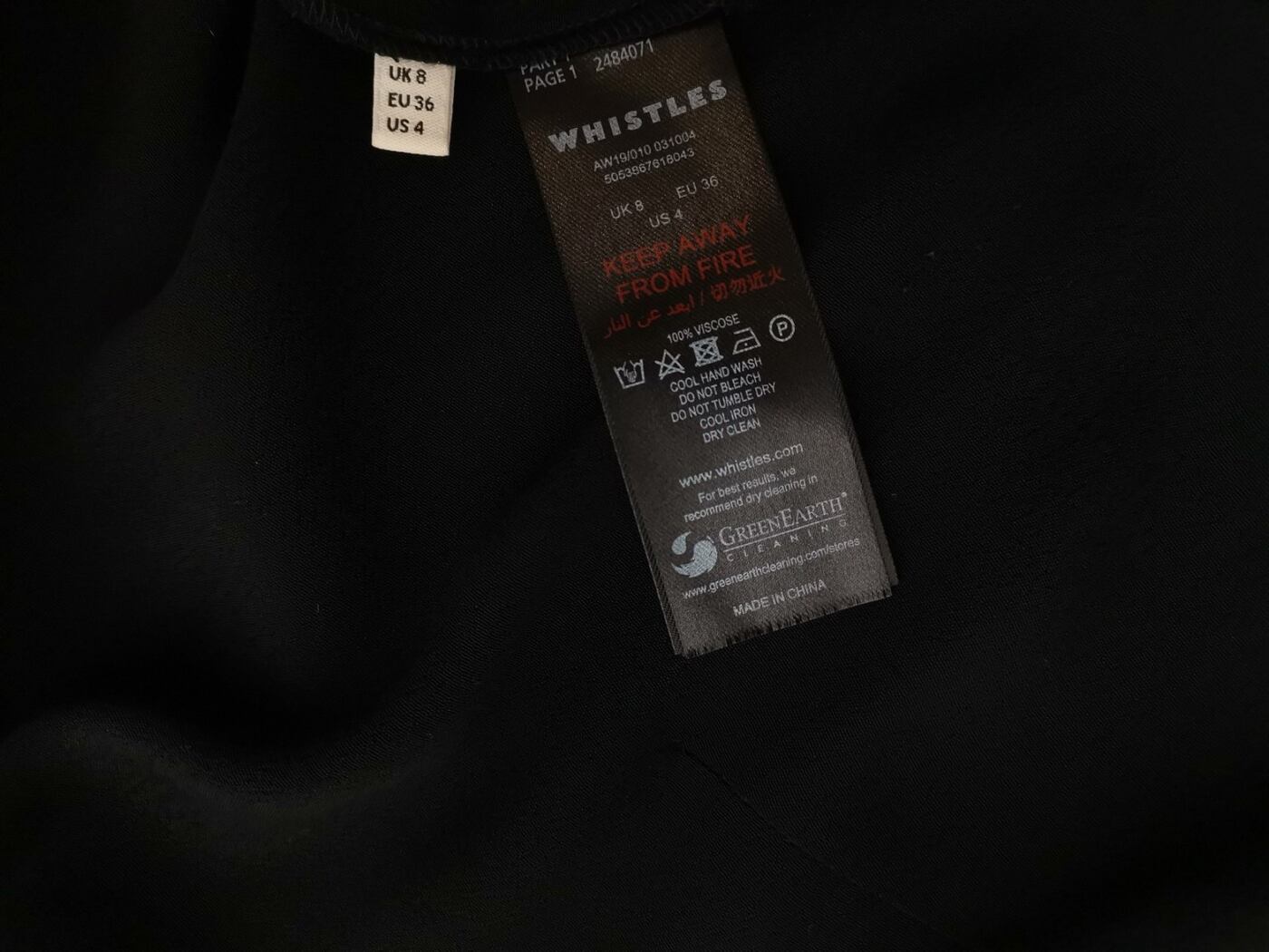 IMG_20221018_130933.jpg Whistles Rozmiar 8 (36) Kolor Czarny Crew Neck Bluzka Krótki rękaw Materiał Wiskoza 100%