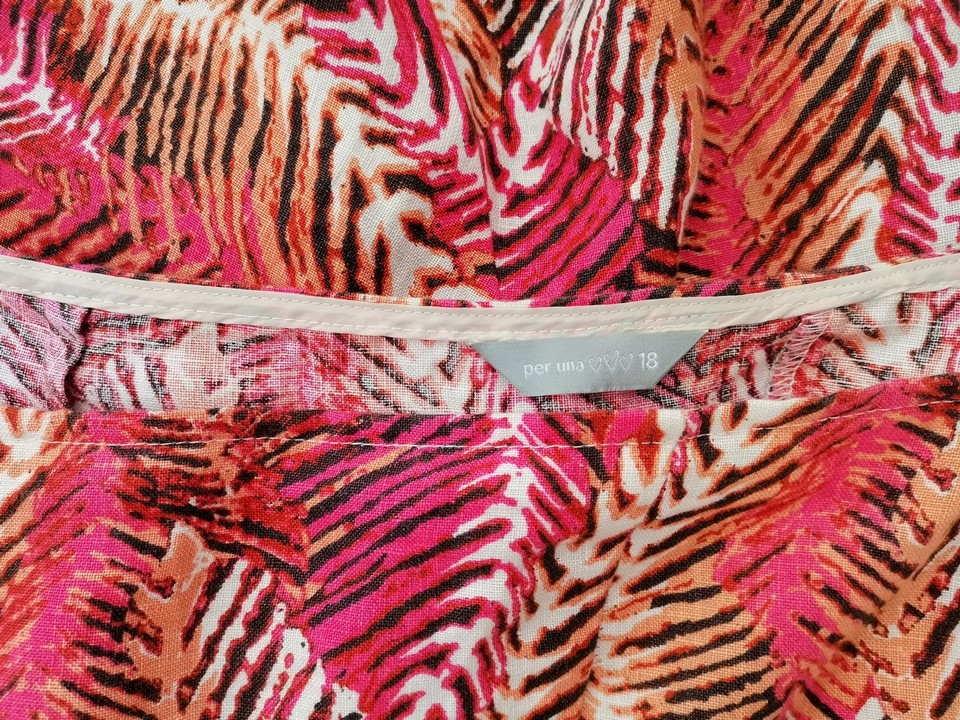 Rozmiar 18 (46) Kolor Czerwony Spódnica Maxi Długa Materiał Len 100%