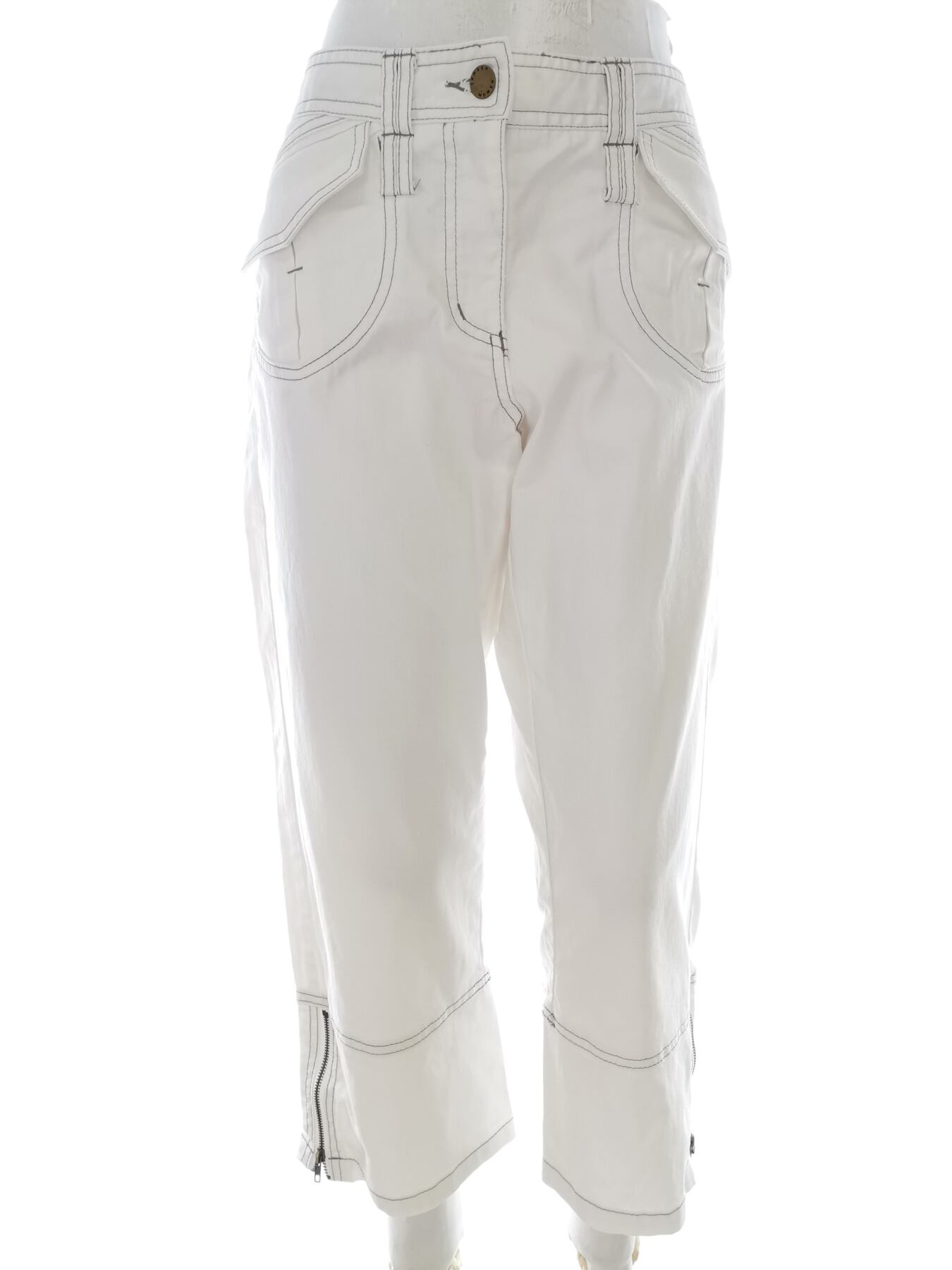 Jensen Rozmiar 40 Kolor Biały Spodnie Casual Materiał Bawełna
