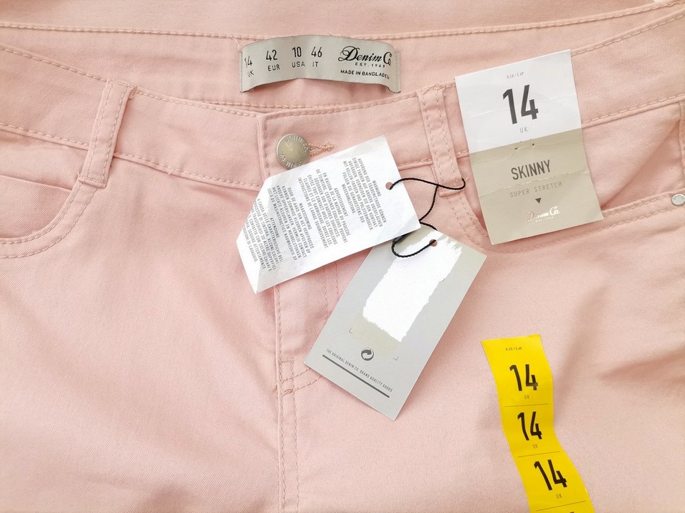 IMG_20221019_110715.jpg Denim Co. Rozmiar 14 (42) Kolor Różowy Spodnie Casual Materiał Bawełna