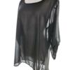 Vero moda Rozmiar XL Kolor Czarny Okrągły dekolt Tunika Bluzka Rękaw 3/4