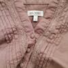 VA VITE Rozmiar 36 Kolor Brązowy Split Crew Neck Tunika Popover Bluzka Długi rękaw Materiał Bawełna 100%