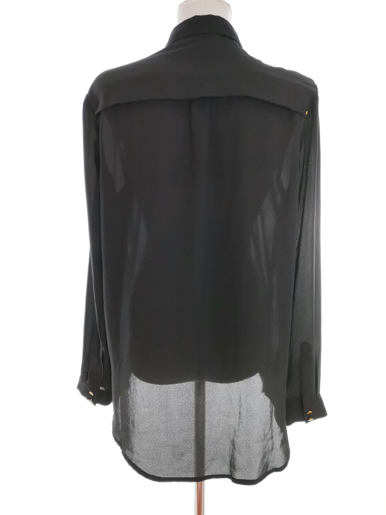 IMG_20221020_141321.jpg H&m Rozmiar 38 Kolor Czarny Kołnierz Koszula Zapinana Bluzka Długi rękaw