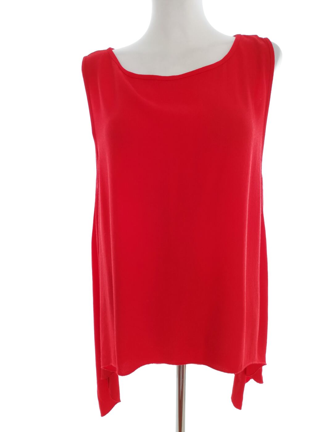 Amelie Milano Rozmiar 46/48 Kolor Czerwony Okrągły dekolt Bluzka Bezrękawnik Materiał Rayon