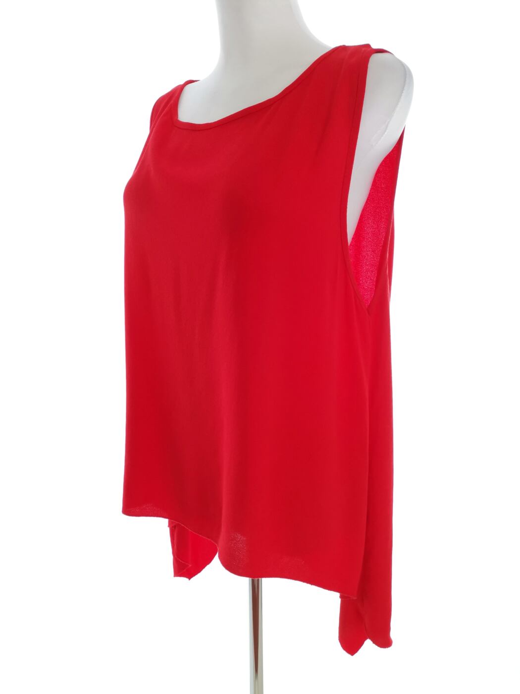 Amelie Milano Rozmiar 46/48 Kolor Czerwony Okrągły dekolt Bluzka Bezrękawnik Materiał Rayon