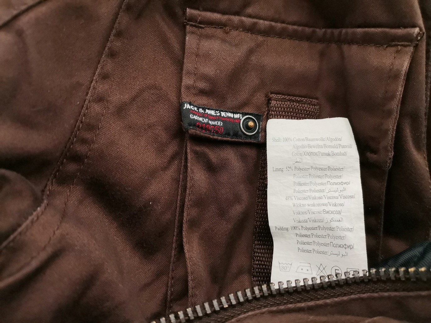 IMG_20221024_124238.jpg Jack & jones Rozmiar M Kolor Brązowy Kurtka męska Długi rękaw Materiał Bawełna 100%