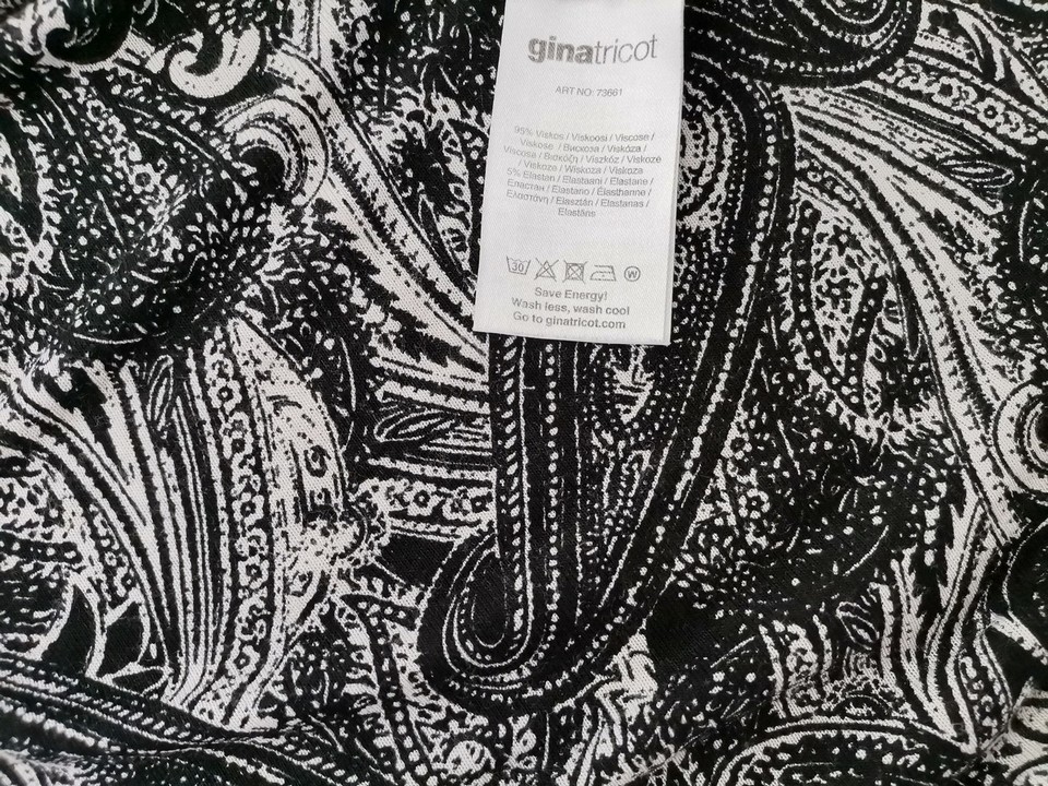 Ginatricot Rozmiar S Kolor Czarny Paisley Okrągły dekolt Tunika Bluzka Rękaw 3/4 Materiał Wiskoza Ginatricot Rozmiar S Kolor Czarny Paisley Okrągły dekolt Tunika Bluzka Rękaw 3/4 Materiał Wiskoza