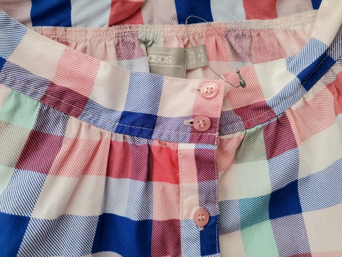 IMG_20221027_114301.jpg ASOS Rozmiar 6 (34) Kolor Niebieski Krata Spódnica Maxi Długa Materiał Bawełna 100%