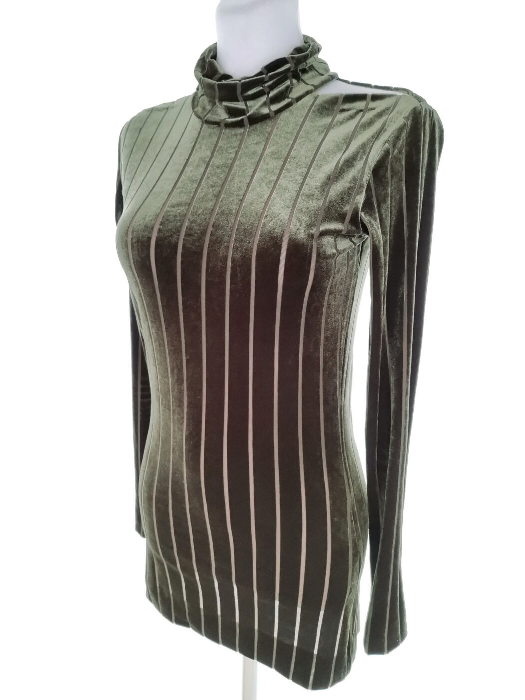 BY MALENE BIRGER Rozmiar XS Kolor Zielony Pasy High Neck Tunika Bluzka Długi rękaw BY MALENE BIRGER Rozmiar XS Kolor Zielony Pasy High Neck Tunika Bluzka Długi rękaw