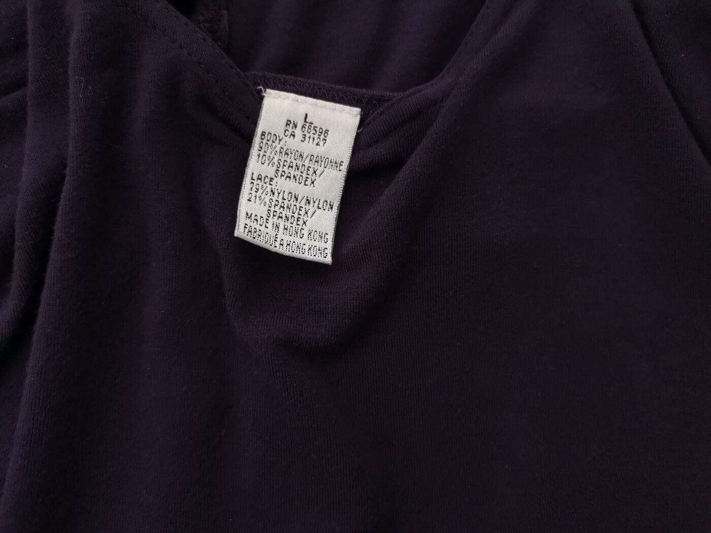 IMG_20221027_133709.jpg Dkny Rozmiar L Kolor Fioletowy Crew Neck Bluzka Krótki rękaw Materiał Rayon