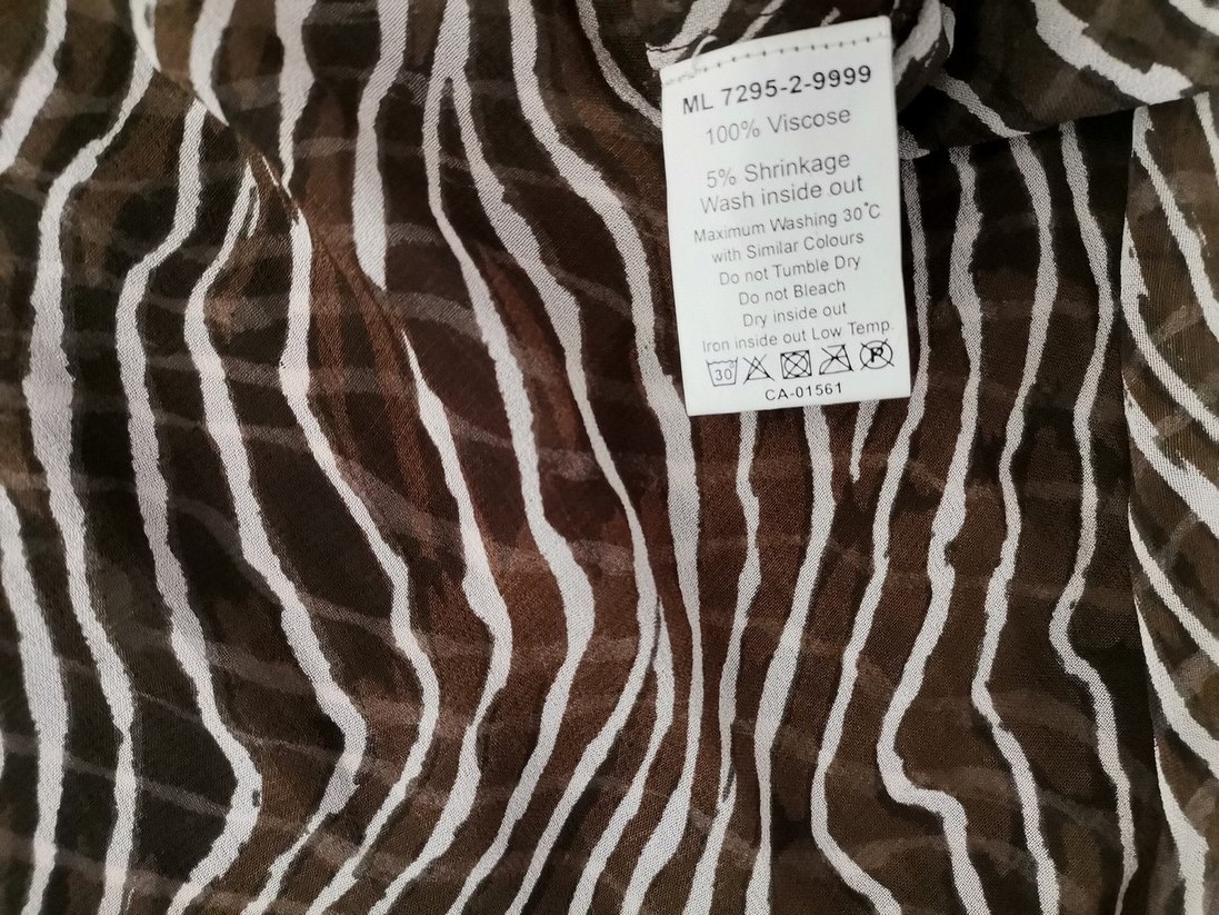Vintage Rozmiar S Kolor Brązowy Pasy Okrągły dekolt Tunika Popover Bluzka Rękaw 3/4 Materiał Wiskoza 100% Vintage Rozmiar S Kolor Brązowy Pasy Okrągły dekolt Tunika Popover Bluzka Rękaw 3/4 Materiał Wiskoza 100%