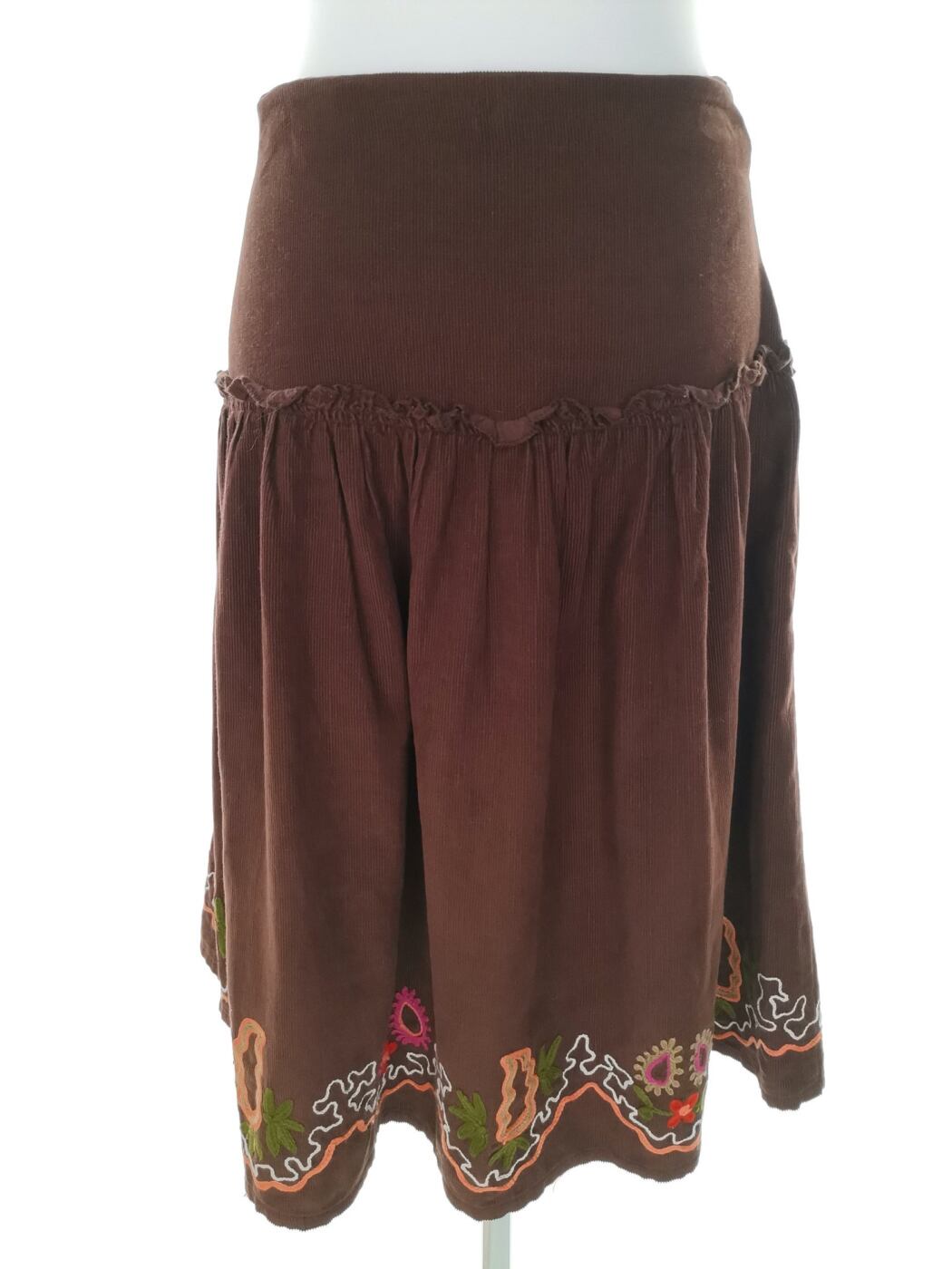 Zara Rozmiar 38/40 Kolor Brązowy A-Line Spódnica Midi Materiał Bawełna 100%