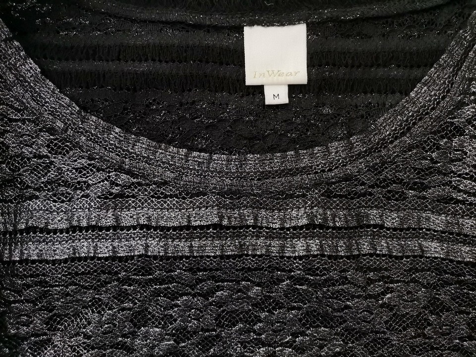 InWear Rozmiar M Kolor Czarny Okrągły dekolt Bluzka Długi rękaw
