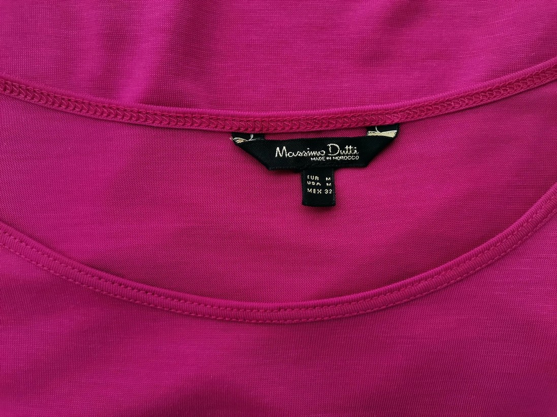 IMG_20221028_134723.jpg Massimo dutti Rozmiar M Kolor Fuksja W łódkę Bluzka Krótki rękaw Materiał Lyocell 100%