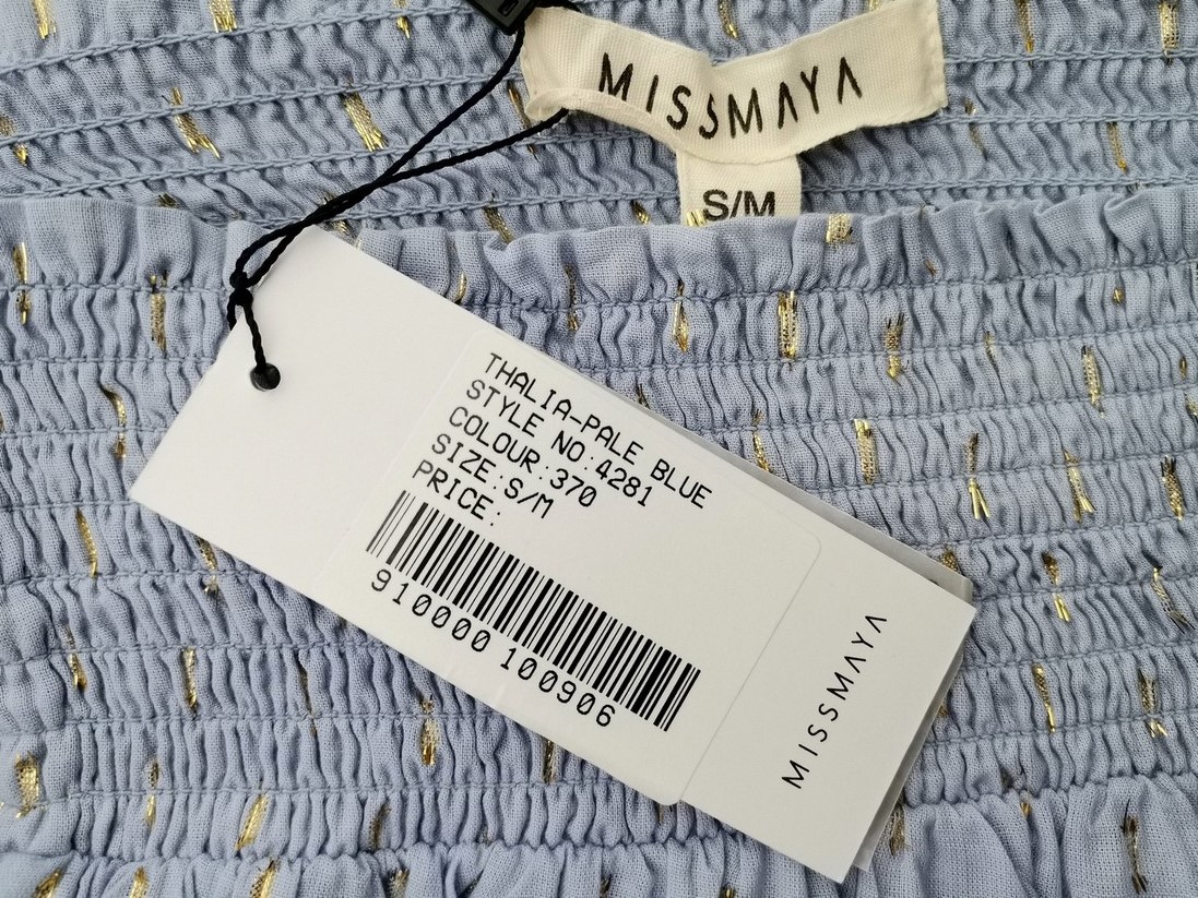 MISS MAYA Rozmiar S/M Kolor Niebieski A-Line Spódnica Do Kolan Materiał Bawełna 100%