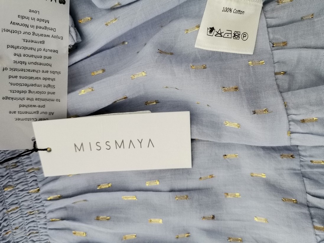 MISS MAYA Rozmiar S/M Kolor Niebieski A-Line Spódnica Do Kolan Materiał Bawełna 100%