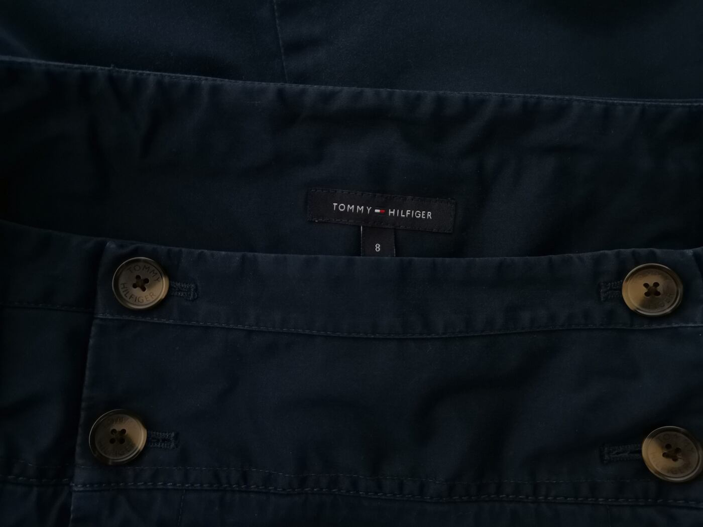 IMG_20221103_122740.jpg Tommy hilfiger Rozmiar 8 (36) Kolor Niebieski A-Line Spódnica Do Kolan Materiał Bawełna
