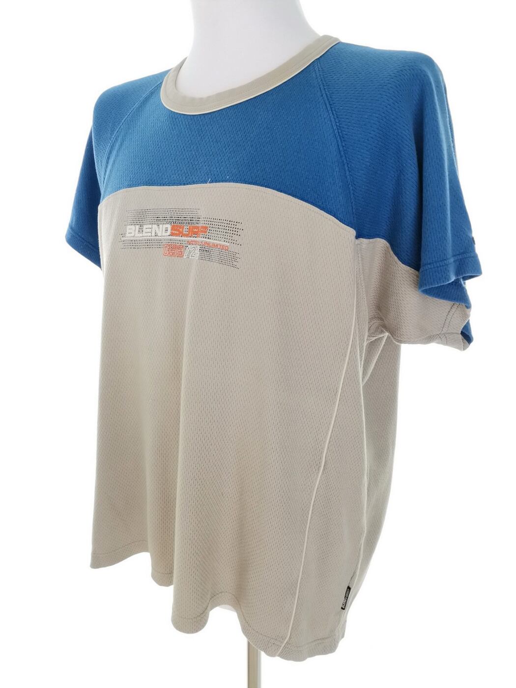 IMG_20221103_124924.jpg BLEND Rozmiar XL Kolor Niebieski Kołnierz Męski T-Shirt Krótki rękaw