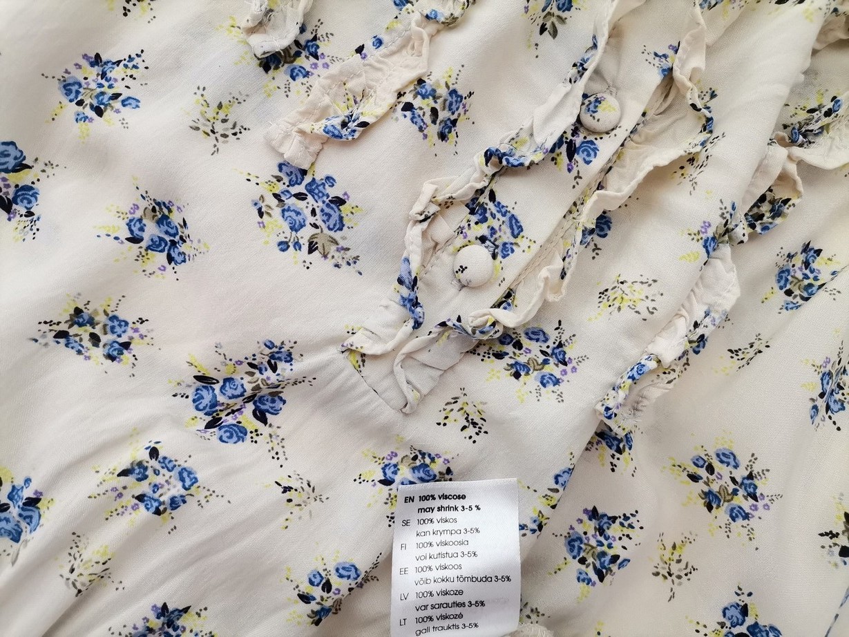 Lindex Rozmiar 38 Kolor Kremowy Dekolt U Bluzka Bezrękawnik Materiał Wiskoza 100%
