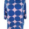 Marimekko Rozmiar L Kolor Niebieski Grochy Okrągły dekolt Bluzka Rękaw 3/4 Materiał Bawełna 100%