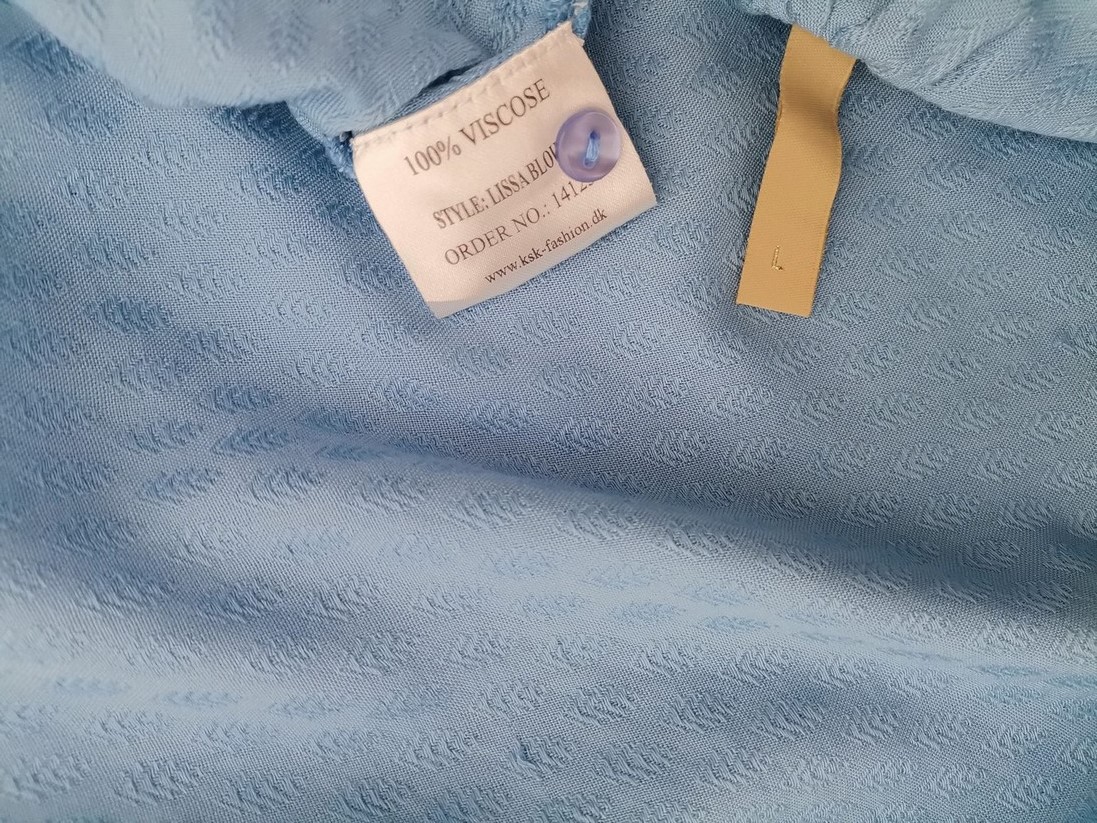 CASSIOPEIA Rozmiar L Kolor Niebieski Split Crew Neck Tunika Popover Bluzka Długi rękaw Materiał Wiskoza 100% CASSIOPEIA Rozmiar L Kolor Niebieski Split Crew Neck Tunika Popover Bluzka Długi rękaw Materiał Wiskoza 100%