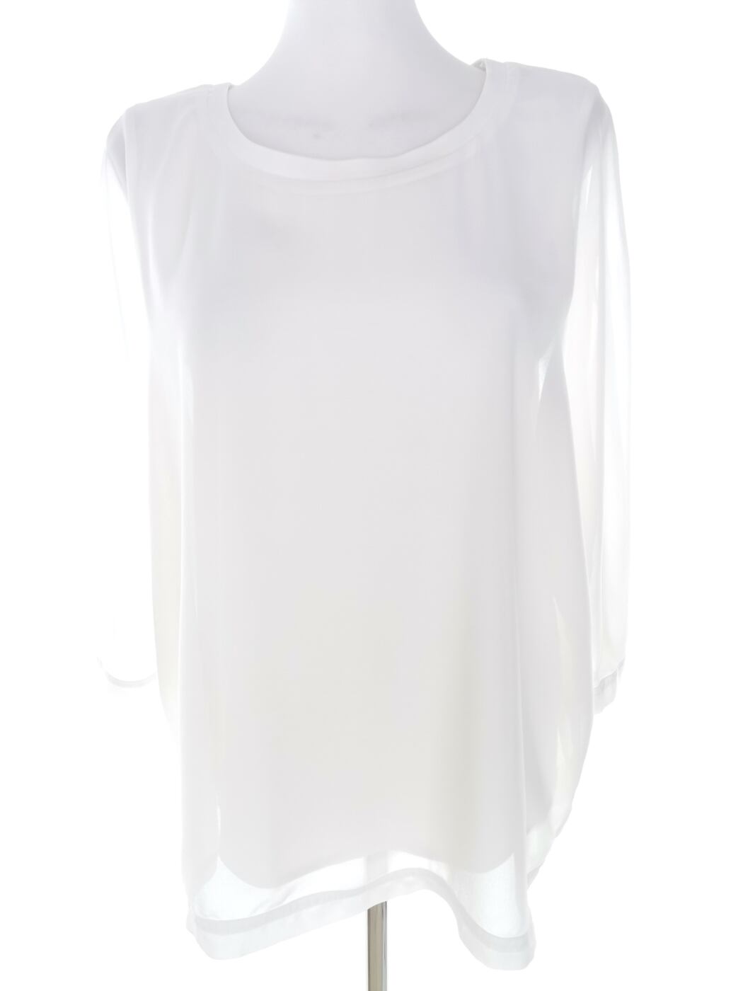 Soyaconcept Rozmiar L Kolor Biały Crew Neck Bluzka Rękaw 3/4