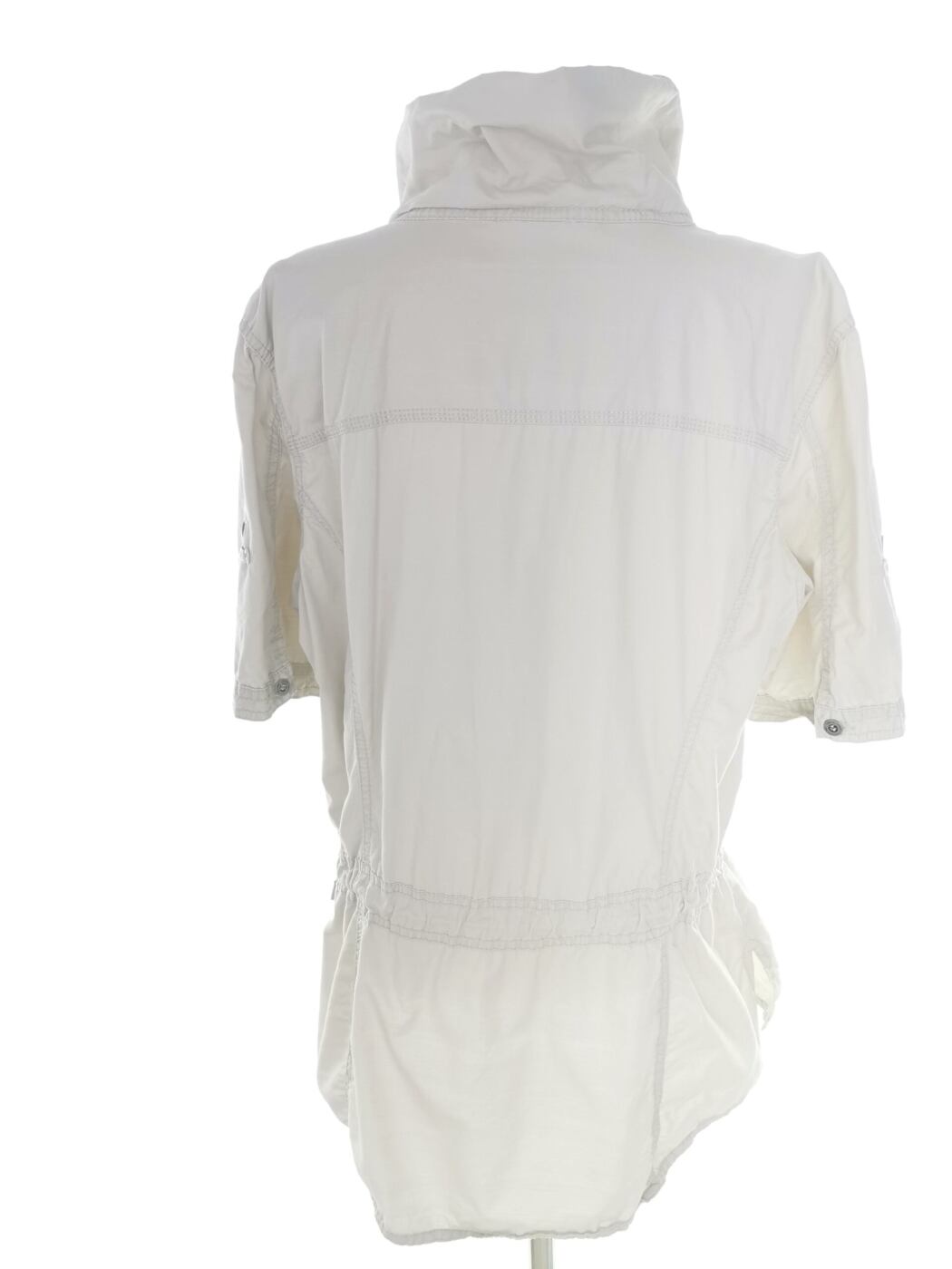 Cecil Rozmiar XL Kolor Kremowy High Neck Tunika Zamek Błyskawiczny Krótki rękaw Materiał Bawełna 100% Cecil Rozmiar XL Kolor Kremowy High Neck Tunika Zamek Błyskawiczny Krótki rękaw Materiał Bawełna 100%