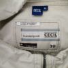 Cecil Rozmiar XL Kolor Kremowy High Neck Tunika Zamek Błyskawiczny Krótki rękaw Materiał Bawełna 100%