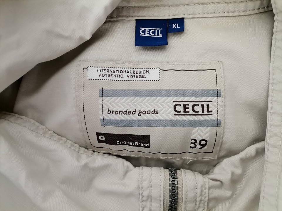 Cecil Rozmiar XL Kolor Kremowy High Neck Tunika Zamek Błyskawiczny Krótki rękaw Materiał Bawełna 100% Cecil Rozmiar XL Kolor Kremowy High Neck Tunika Zamek Błyskawiczny Krótki rękaw Materiał Bawełna 100%