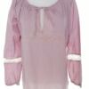 Josie Rozmiar 38/40 Kolor Lawendowy Keyhole Crew Neck Bluzka Długi rękaw Materiał Bawełna 100%