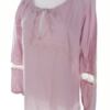 Josie Rozmiar 38/40 Kolor Lawendowy Keyhole Crew Neck Bluzka Długi rękaw Materiał Bawełna 100%