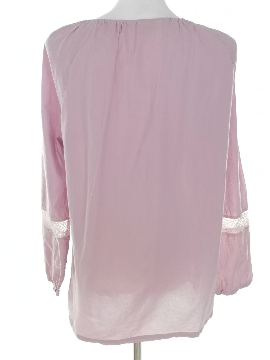 Josie Rozmiar 38/40 Kolor Lawendowy Keyhole Crew Neck Bluzka Długi rękaw Materiał Bawełna 100%