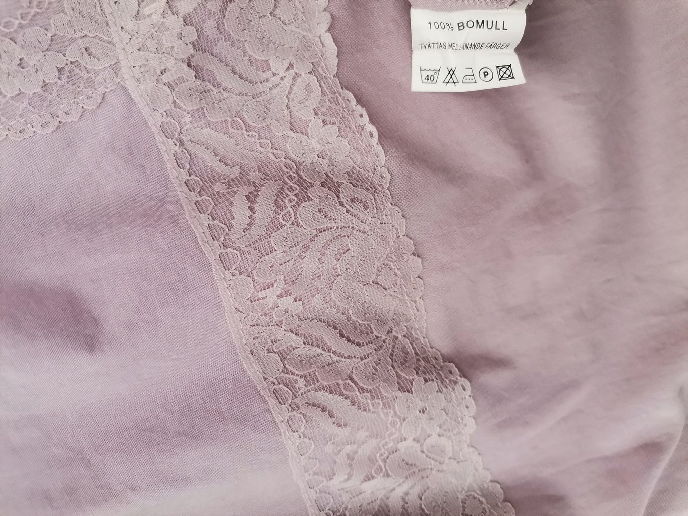 Josie Rozmiar 38/40 Kolor Lawendowy Keyhole Crew Neck Bluzka Długi rękaw Materiał Bawełna 100%