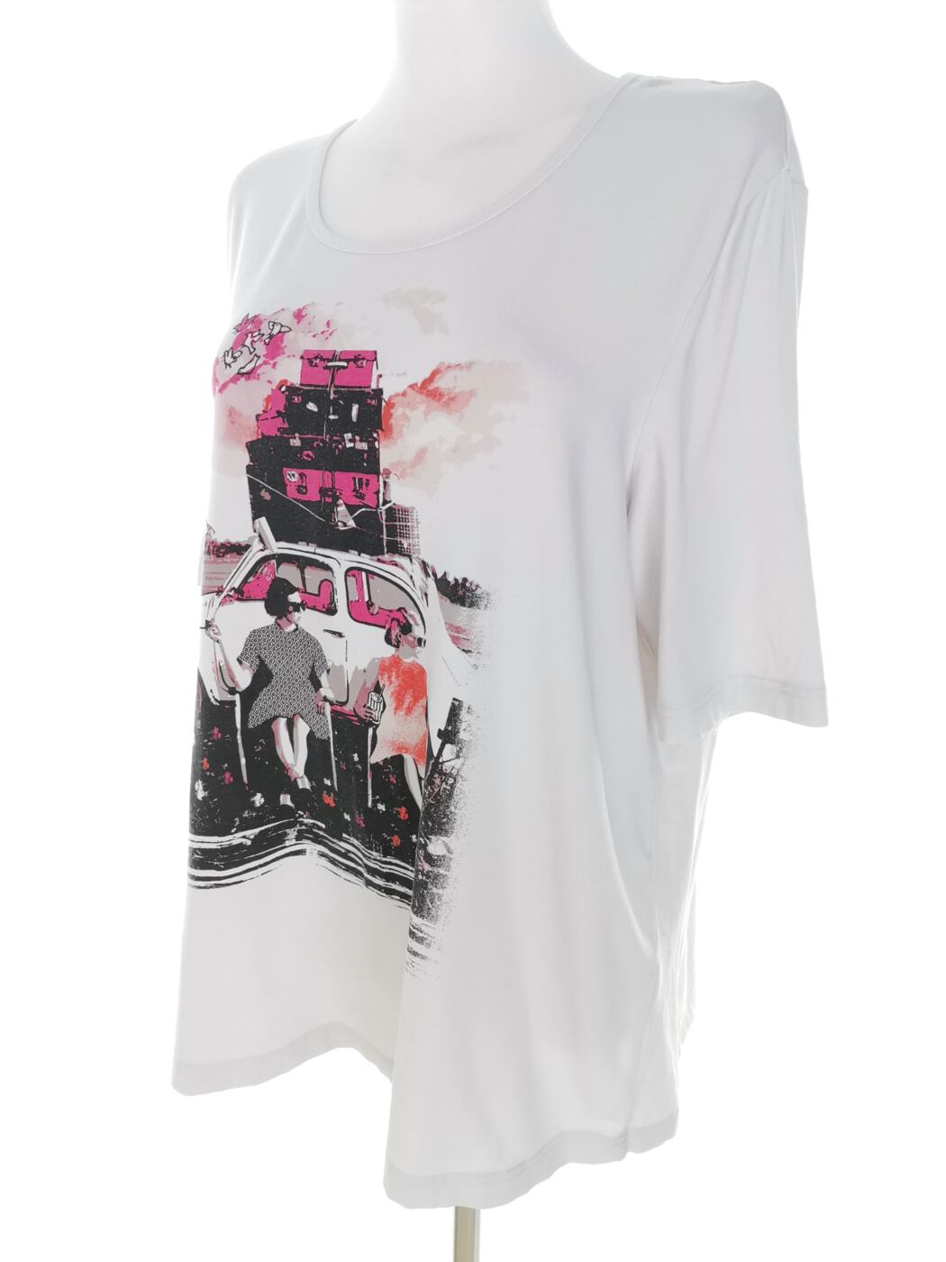 IMG_20221115_112322.jpg Gerry weber Rozmiar 50/52 Kolor Biały Okrągły dekolt T-Shirt Krótki rękaw