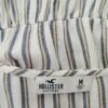Hollister Rozmiar M Kolor Biały Pasy W serek Bluzka Krótki rękaw Materiał Wiskoza 100%