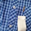 BEN SHERMAN Rozmiar M Kolor Niebieski Krata Kołnierz Męska Koszula Casual Krótki rękaw Materiał Bawełna 100%