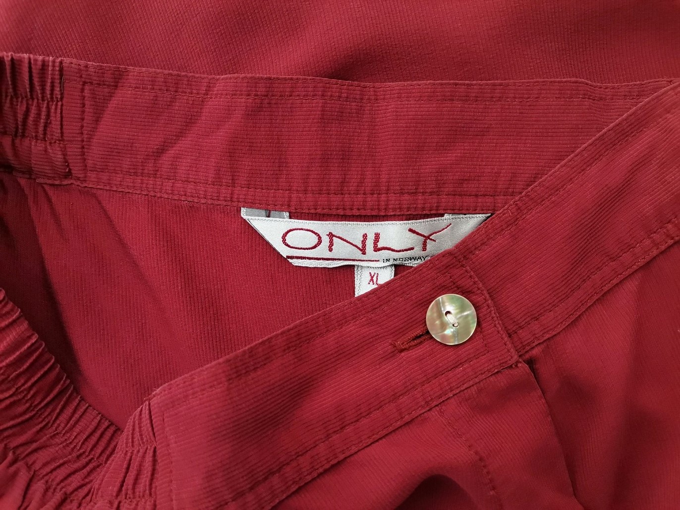 Only Rozmiar XL Kolor Bordowy Spódnica Maxi Długa Materiał Jedwab 100%