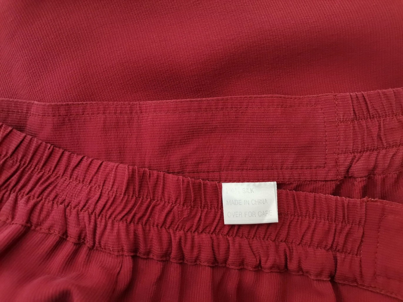 Only Rozmiar XL Kolor Bordowy Spódnica Maxi Długa Materiał Jedwab 100%