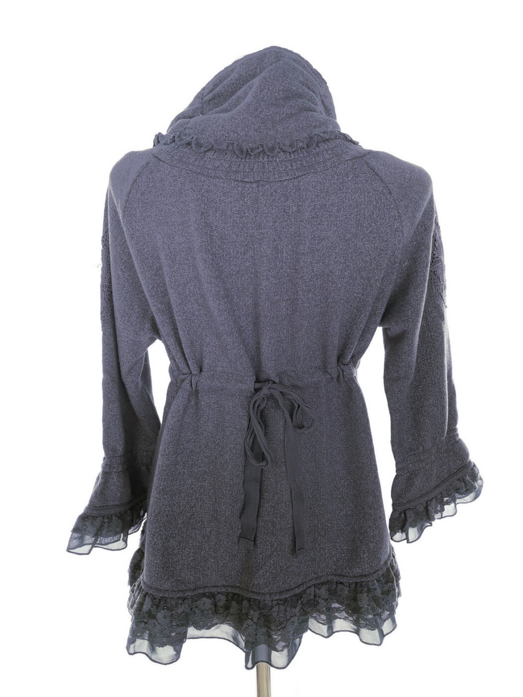 IMG_20221125_142343.jpg Cream Rozmiar M Kolor Niebieski High Neck Sweter Rękaw 3/4 Materiał Bawełna Cienka dzianina
