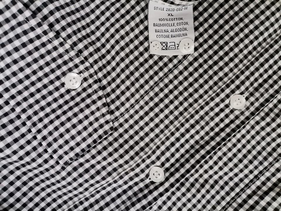 IMG_20221202_134947.jpg BLEND Rozmiar XL Kolor Czarny Krata Kołnierz Męska Koszula Casual Długi rękaw Materiał Bawełna 100%