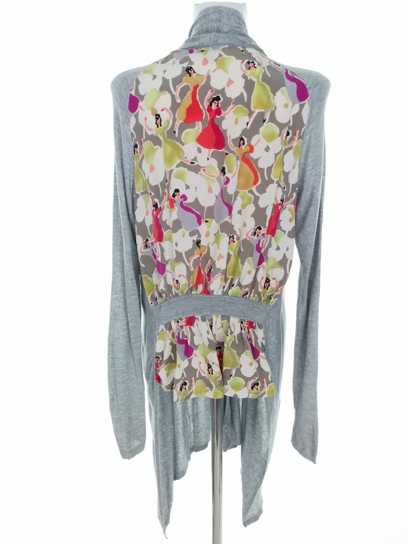 IMG_20221209_111946.jpg Ted Baker Rozmiar 3 (40) Kolor Szary W serek Długi Otwarty Kardigan Długi rękaw Materiał Wiskoza 100% Cienka dzianina