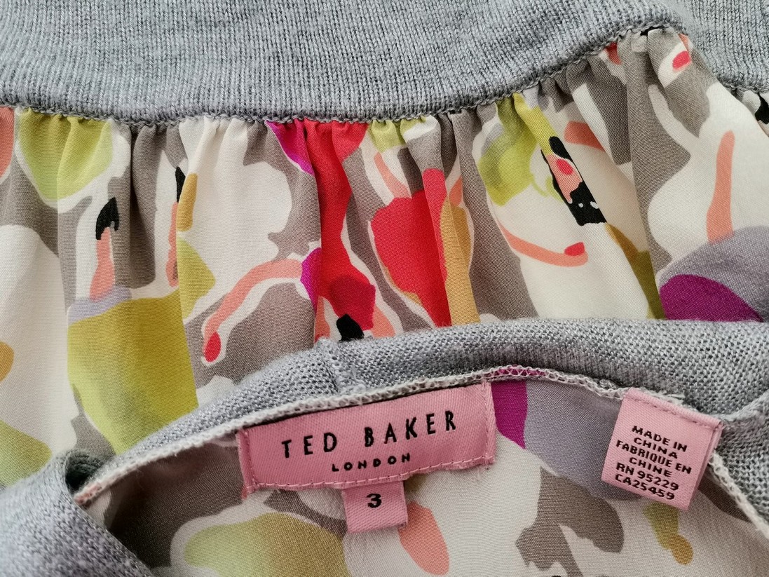 IMG_20221209_112004.jpg Ted Baker Rozmiar 3 (40) Kolor Szary W serek Długi Otwarty Kardigan Długi rękaw Materiał Wiskoza 100% Cienka dzianina