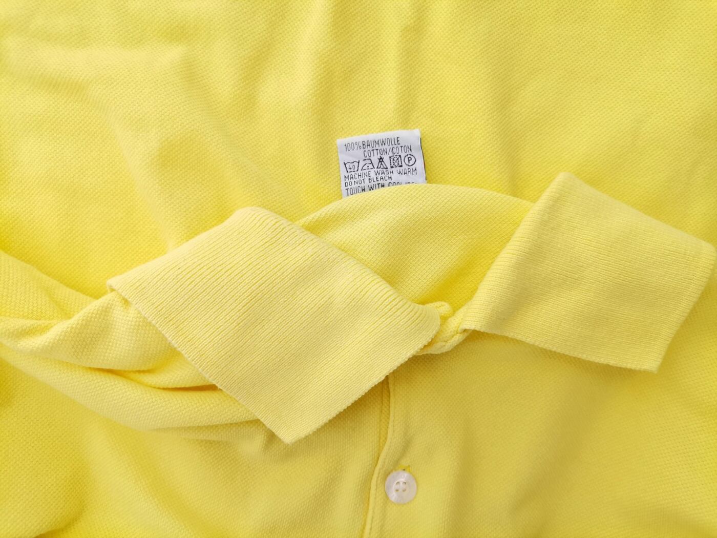 IMG_20230104_132835.jpg Lacoste Rozmiar XL Kolor Żółty Kołnierz Męska Koszula Polo Krótki rękaw Materiał Bawełna 100%