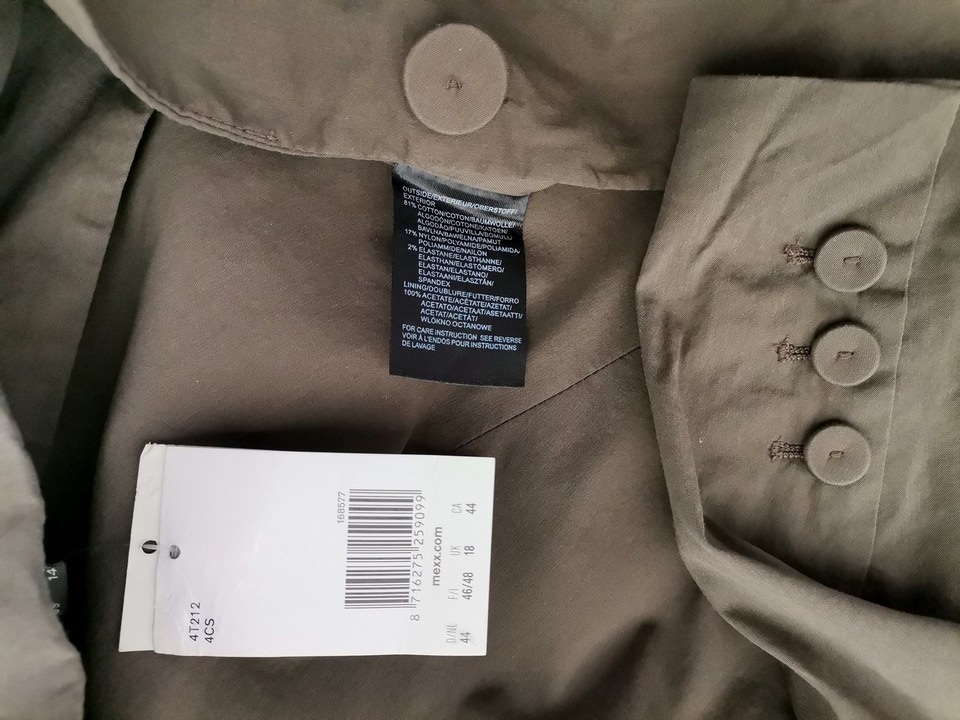 IMG_20230105_123758.jpg Mexx Rozmiar 44 Kolor Khaki Kołnierz Żakiet z zapięciem Długi rękaw Materiał Bawełna