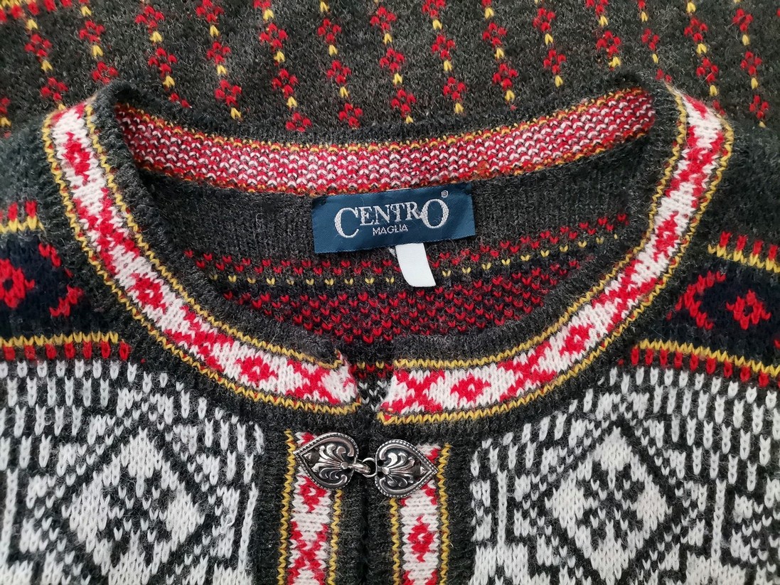 IMG_20230109_104459.jpg CENTRO MAGLIA Rozmiar M Kolor Szary Męski Sweter Rozpinany Długi rękaw Materiał Akryl