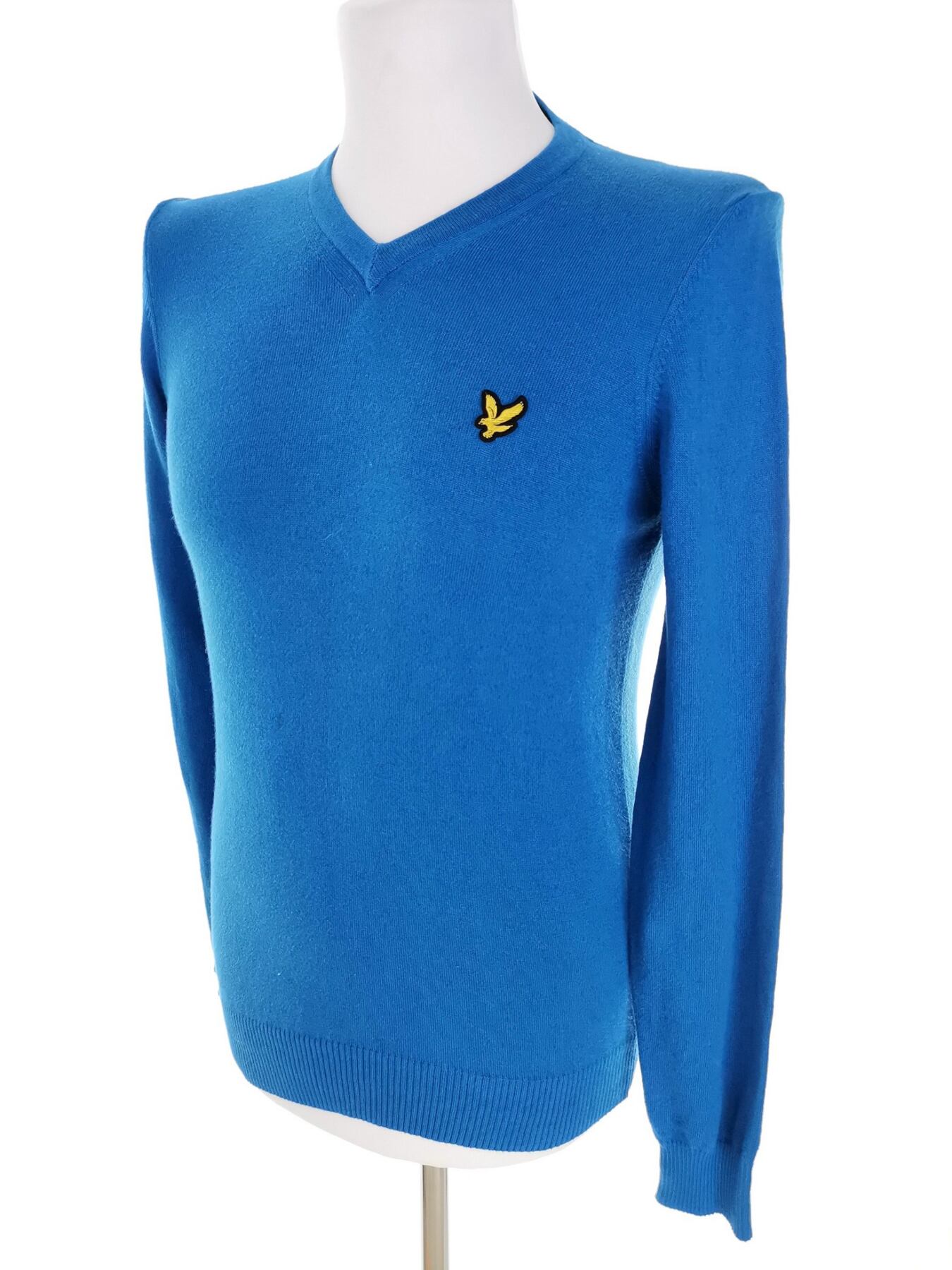 Lyle & Scott Rozmiar XS Kolor Niebieski Męski Sweter Długi rękaw Materiał Bawełna